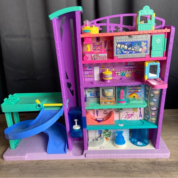 2018 Polly Pocket Pollyville Mega Mall Mattel 6 levels Parking Garage Polly - Picture 2 of 16